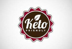 keto vriendelijk icoon. keto vriendelijk en biologisch etiketten teken. gezond natuurlijk Product etiket ontwerp vector illustratie