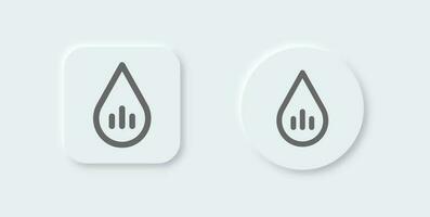 warmte water lijn icoon in neomorf ontwerp stijl. heet temperatuur tekens vector illustratie.