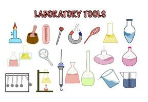 reeks van chemie laboratorium vector