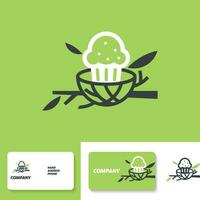 muffin nest logo vector