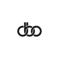 brieven dbo monogram logo ontwerp vector