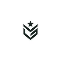 brief g leger rang insigne, leger, logo, symbool, icoon vector