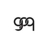 brieven gpq monogram logo ontwerp vector