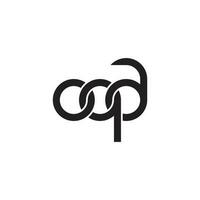 brieven oke monogram logo ontwerp vector
