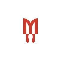 brief m mes logo vector