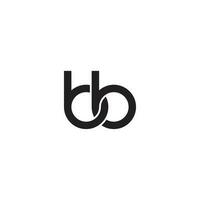 brieven bb monogram logo ontwerp vector