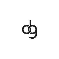 brieven dg monogram logo ontwerp vector