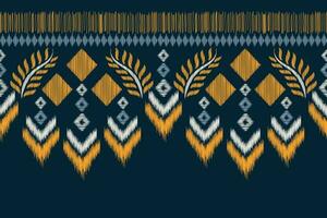 etnisch ikat kleding stof patroon meetkundig stijl.afrikaans ikat borduurwerk etnisch oosters patroon marine blauw achtergrond. abstract, vector, illustratie.voor textuur, kleding, sjaal, decoratie, tapijt, zijde. vector