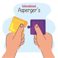 Aspergers puzzelspel vector