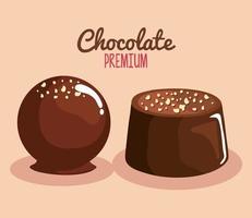 twee chocolade premium vector