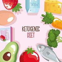 keto dieet frame vector