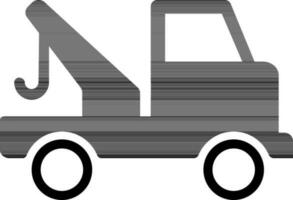 vector vlak teken of symbool van een slepen vrachtwagen.