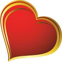rood hart voor gelukkig Valentijnsdag dag. vector