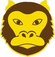 aap gezicht icoon in Chinese dierenriem teken. vector