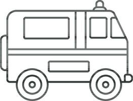 illustratie van ambulance icoon in vlak stijl. vector