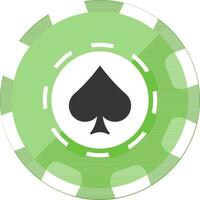 casino spaander met spade symbool. vector