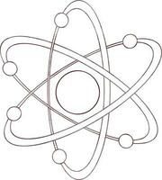 vector atoom teken of symbool in vlak stijl.