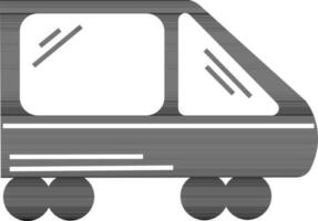 metro trein in zwart en wit kleur. vector