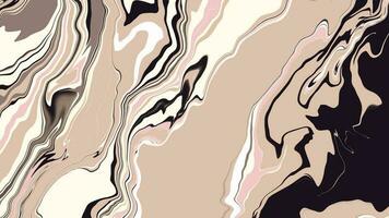 achtergrond met marmeren textuur. abstract schilderij mengen vlekken. beige en zwart vloeistof verf dat stromen. vector