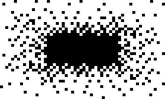 meetkundig rechthoek vormen achtergrond. zwart halftone pixel geïsoleerd Aan wit achtergrond vector