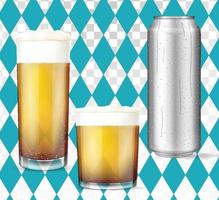 moderne oktoberfest conceptbierset vector