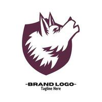 wolf logo vector ontwerp illustratie, merk identiteit embleem