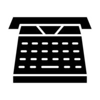 schrijfmachine glyph icoon ontwerp vector
