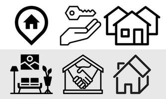 huis logo reeks vector ontwerp illustratie