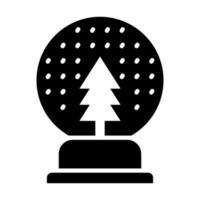 sneeuw wereldbol glyph icoon ontwerp vector