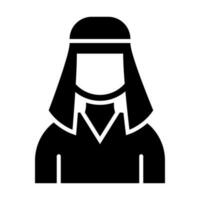 Islamitisch Mens glyph icoon ontwerp vector