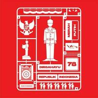vector paskibra jongen poster naar vieren Indonesië onafhankelijkheid dag