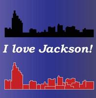 Mississippi Jackson City silhouet vector