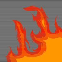 brand en vlammen, brand illustratie voor pittig voedsel verpakking ontwerp, vlam achtergrond, illustratie van een brandend brand vector