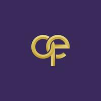 luxueus gouden brieven qe logo ontwerp vector