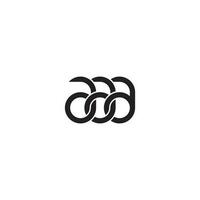 brieven aaa monogram logo ontwerp vector