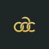 brieven oac monogram logo ontwerp vector