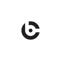 circulaire stoutmoedig brieven cb negatief ruimte monogram logo ontwerp vector