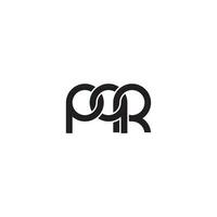 brieven pqr monogram logo ontwerp vector