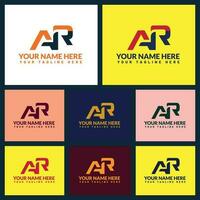 ar brief logo of ar tekst logo en ar woord logo ontwerp. vector