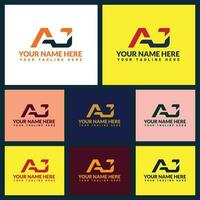 aj brief logo of aj tekst logo en aj woord logo ontwerp. vector