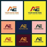 ae brief logo of ae tekst logo en ae woord logo ontwerp. vector