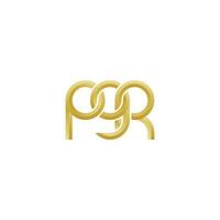 brieven pgr monogram logo ontwerp vector