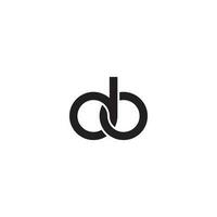 brieven Doen monogram logo ontwerp vector