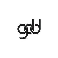 brieven gdd monogram logo ontwerp vector