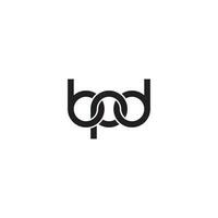 brieven bpd monogram logo ontwerp vector