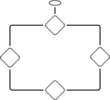 flowchart teken of symbool. vector