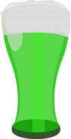 illustratie van groen bier in glas. vector