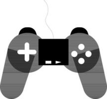 zwart en wit gamepad in vlak stijl. vector