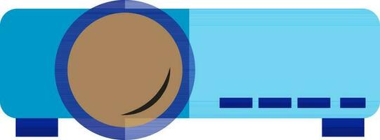 blauw en bruin projector. vector