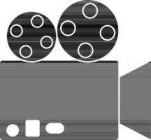 zwart en wit video camera. vector